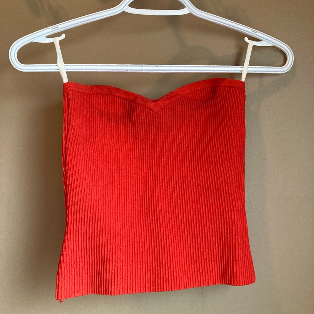 Bavarian sculpt knit tube top